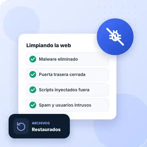 Limpieza de virus en una página web