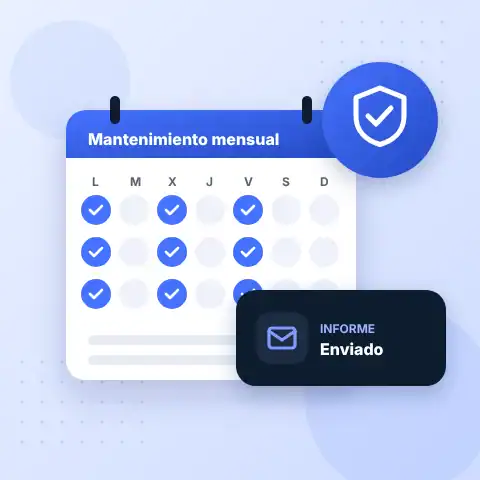 Mantenimiento web continuo con revisiones periódicas e informe mensual
