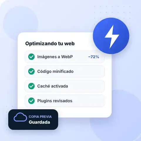 Optimización de la velocidad web: imágenes WebP, código minificado y caché
